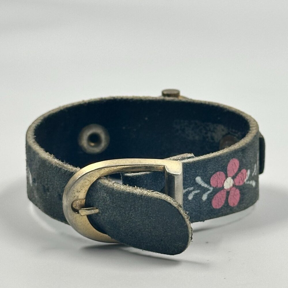 Vintage Bradley Minnie Mouse Watch Women Denim Band Manual Wind 8 Inch - Picture 9 of 15